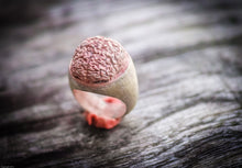 Carica l'immagine nel visualizzatore di Gallery, Anello cervello in ottone ossidato brass brain and oxidized ring collection "empaty"