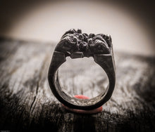 Carica l'immagine nel visualizzatore di Gallery, Anello piranha pesce argento 925 silver sterling piranha fish oxidized ring collection " Piranhas attack "