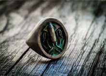 Carica l'immagine nel visualizzatore di Gallery, Anello calamaro ottone ossidato brass squid fish skull oxidized ring chevalier collection " Cheva "