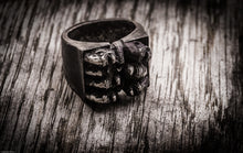 Carica l'immagine nel visualizzatore di Gallery, Anello piranha pesce argento 925 silver sterling piranha fish oxidized ring collection " Piranhas attack "