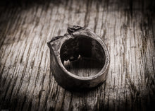 Carica l'immagine nel visualizzatore di Gallery, Anello piranha pesce argento 925 silver sterling piranha fish oxidized ring collection " Piranhas attack "