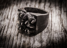Carica l'immagine nel visualizzatore di Gallery, Anello piranha pesce argento 925 silver sterling piranha fish oxidized ring collection " Piranhas attack "