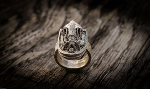 Anello calamaro argento 925 silver sterling squid fish skull oxidized ring collection " Kraken "