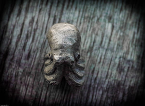 Anello polpo gigante argento 925 silver sterling octopus fish skull oxidized ring chevalier collection " Kraken "